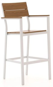 Barkruk tuin | Bellagio  Fidenza | Polywood | Wit | Tuinstoel | Kees Smit Tuinmeubelen