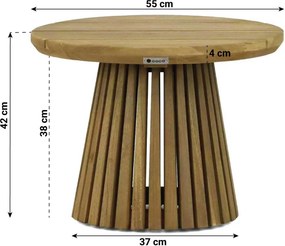 Hoek loungeset 5 personen Rope Taupe  4 Seasons Outdoor Calma/Fungo