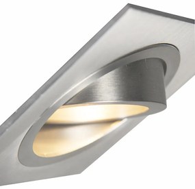 Smart inbouwspot staal incl. WiFi GU10 kantelbaar - Lock 1 Modern GU10 vierkant Binnenverlichting Lamp