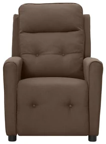 vidaXL Fauteuil verstelbaar stof bruin