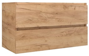 Fontana Dark Emperador badkamermeubel warm eiken 100cm zonder kraangat