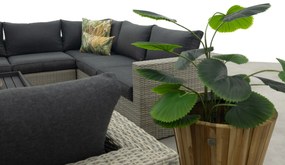 Atlanta wicker loungeset 5-delig – Vintage grey - Garden impressions