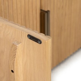 Richmond Interiors Belfort Ovaal Tv-meubel Eiken Met Ribbels - 185x45x56.5cm.