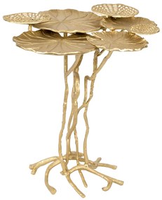 Ginkgo Blad Bijzettafel Goud - 60 X 57cm.