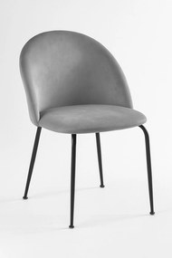 Set 4 Black Dalnia Fluwelen Stoelen