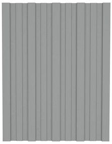 vidaXL Dakpanelen 12 st 60x45 cm gegalvaniseerd staal grijs