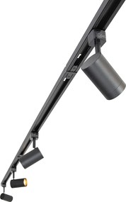 Smart 1-fase railsysteem zwart met 14 spots incl. Wifi GU10 - Iconic Jeana