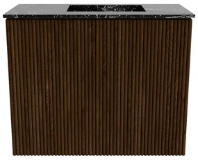 Mondiaz Joya DLux 50cm toiletmeubel walnut met wastafel faye rechts 1 kraangat lava