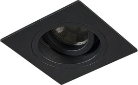 Smart inbouwspot zwart vierkant incl. Wifi GU10 - Chuck