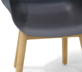 Tuinset 6 personen 240 cm Kunststof Zwart Hartman Sophie
