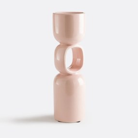 Sculpturale kandelaar van keramiek, hoogte 31 cm, FOMEA