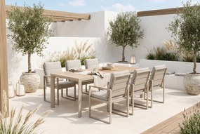 Tuinset 6 personen  Aluminium Zand/Beige Lifestyle Garden Furniture Alessio/Allungo