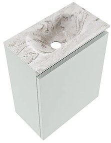 Mondiaz Ture DLux toiletmeubel 40cm greey met wastafel glace midden zonder kraangat