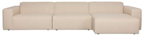 Zuiver Milka Sand Design Bank Met Chaise Longue Rechts Zandkleur