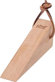 Houten Deurstopper - Beige - Leren maat: 2,5 x 3,5 cm