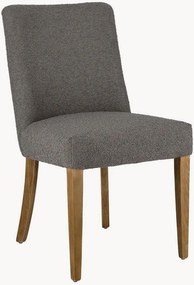 Eikenhouten/bouclé stoelen Beatriz met bekleding, 2-delig