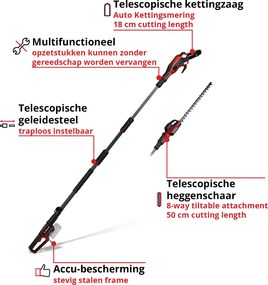 Einhell GP-HC 18/5020 Li T BL Solo - Accu Tuin-Multitool - Power X-Change