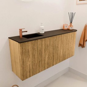 Mondiaz Joya 100cm toiletmeubel ronding rechts oak met wastafel faye links 1 kraangat urban
