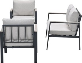 Garden Impressions Solea loungeset 4-delig - donker grijs