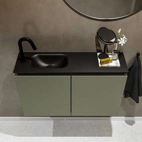 Mondiaz Ture 80cm toiletmeubel army met wastafel urban links 1 kraangat