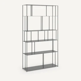 Boekenrek in staal Parallel, grote breedte