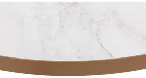 Goossens Salontafel Livia rond, hpl roze, modern design, 61 x 35 x 61 cm