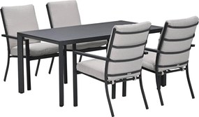 Garden Impressions Senja tuinset 5-delig desert sand - Kasper tuintafel 160x90 cm