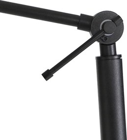 Vloerlamp zwart met kap lichtbruin 50 cm verstelbaar - Editor