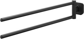 Tiger Carv handdoekhouder met draaibare stangen 46x4,4x7,9cm zwart