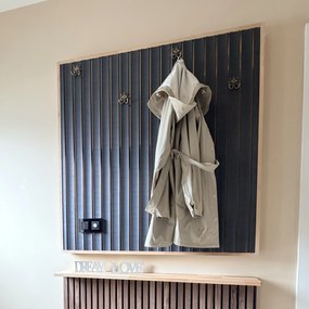 Wandpaneel Grace Antraciet 260x12cm - 260 cm x 12 cm x 1.2 cm | 1.2 kg | Paneli akoestische wandpanelen - AKU Wandpanelen