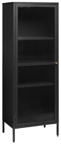 Smalle Wandkast Zwart - 58x40x160cm.