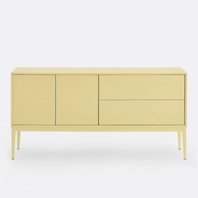 Laag gelakt dressoir, 2 deuren 2 lades, lengte 160 cm, PICKITO