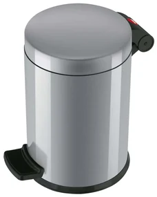Hailo Pedaalemmer Solid S 4 L zilverkleurig