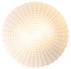Klassieke plafondlamp zwart met opaal glas 35 cm IP44 - Nohmi