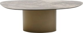Salontafel Marmerlook Ovaal Bruin - 120 X 60cm.