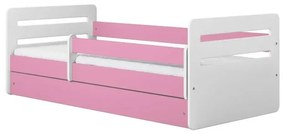 Peuter Roze Eenpersoonsbed Kami - Voor kinderen Kinderen Peuter Junior 5056231741859 Children's Beds Home, 140x80, Nee, 10 cm schuim/kokos/boekweitmat