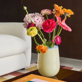 Gekleurde glazen vaas, hoogte 16,5 cm, AZYO