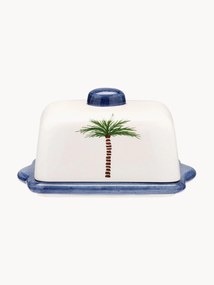 Handbeschilderde botervloot Palm Tree