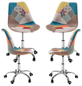 Set 4 Neo Patchwork Stoelen