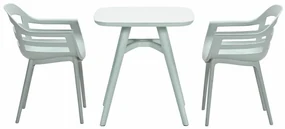 Garden Impressions Sunny balkonset 3-delig - Hareno tuintafel 71x71 cm - olijf