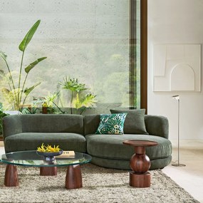 Bijzettafel in massief notenhout, Stigido