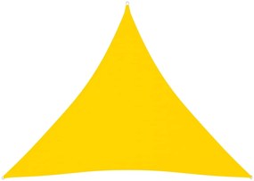 vidaXL Zonnescherm driehoekig 4,5x4,5x4,5 m oxford stof geel