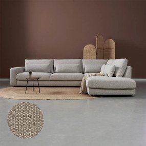PEPP Interiors Como Grote Hoekbank Met Ottoman Rechts Beige Silencio 19