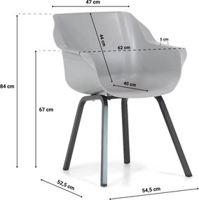 Tuinstoel Aluminium Grijs-antraciet Hartman Sophie element