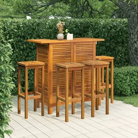 vidaXL 5-delige Tuinbarset massief acaciahout