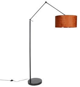 Moderne vloerlamp zwart met kap oranje 50 cm - Editor Modern E27 Binnenverlichting Lamp
