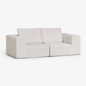 2-delige Modulaire Bank In Vacuüm Verpakte Chenille Norridge Chenille Crèmebeige - Sklum