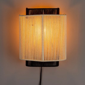 Dutchbone Elon Retro Wandlamp Zwart Wit