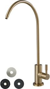 VEVOR RVS kraan Loodvrije drinkwaterkraan, omgekeerde osmose kraan met massief messing klep, filterkraan voor keukengootsteen bar toonbank café geborsteld goud, roestvrij en duurzaam