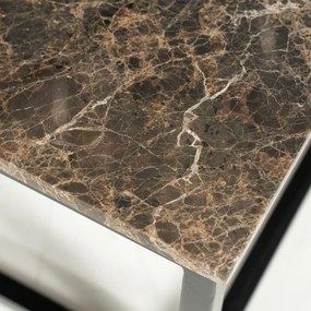 Eleonora Rico Square Rechthoekige Salontafel Van Bruin Marmer - 120 X 45cm.
